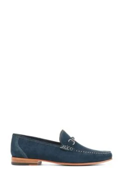 Jones Bootmaker Blue Ramsgate Suede Loafers