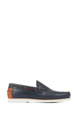 Jones Bootmaker Peer Mokassins Aus Leder, Blau