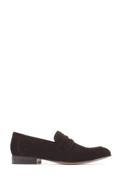 Jones Bootmaker Roscoe Pennyloafer Aus Veloursleder, Braun